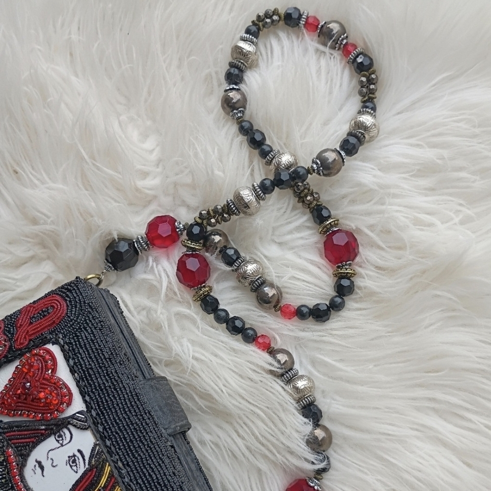 Embellished Mary Jane Queen of Hearts Beaded Bag - Picture 14 of 14